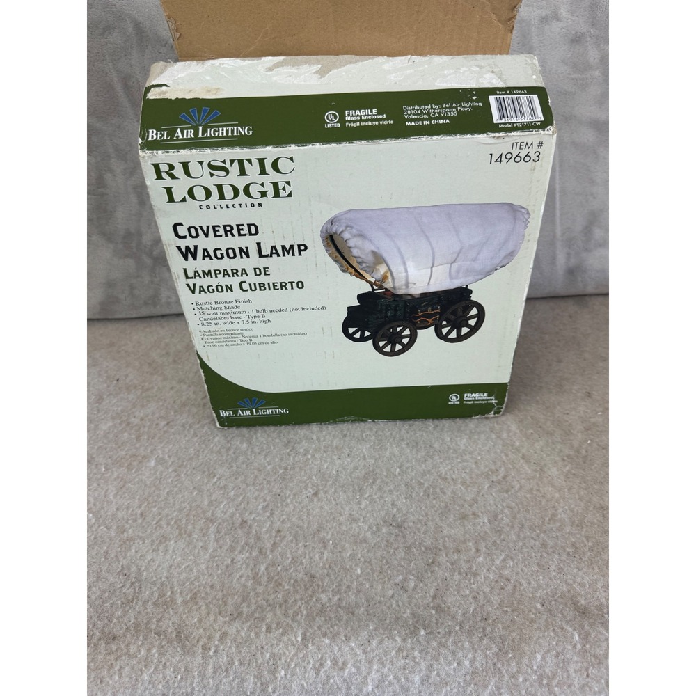 Bel Air Lighting Rustic Lodge Covered Wagon Lamp Western Decor 149663 T21711-CW